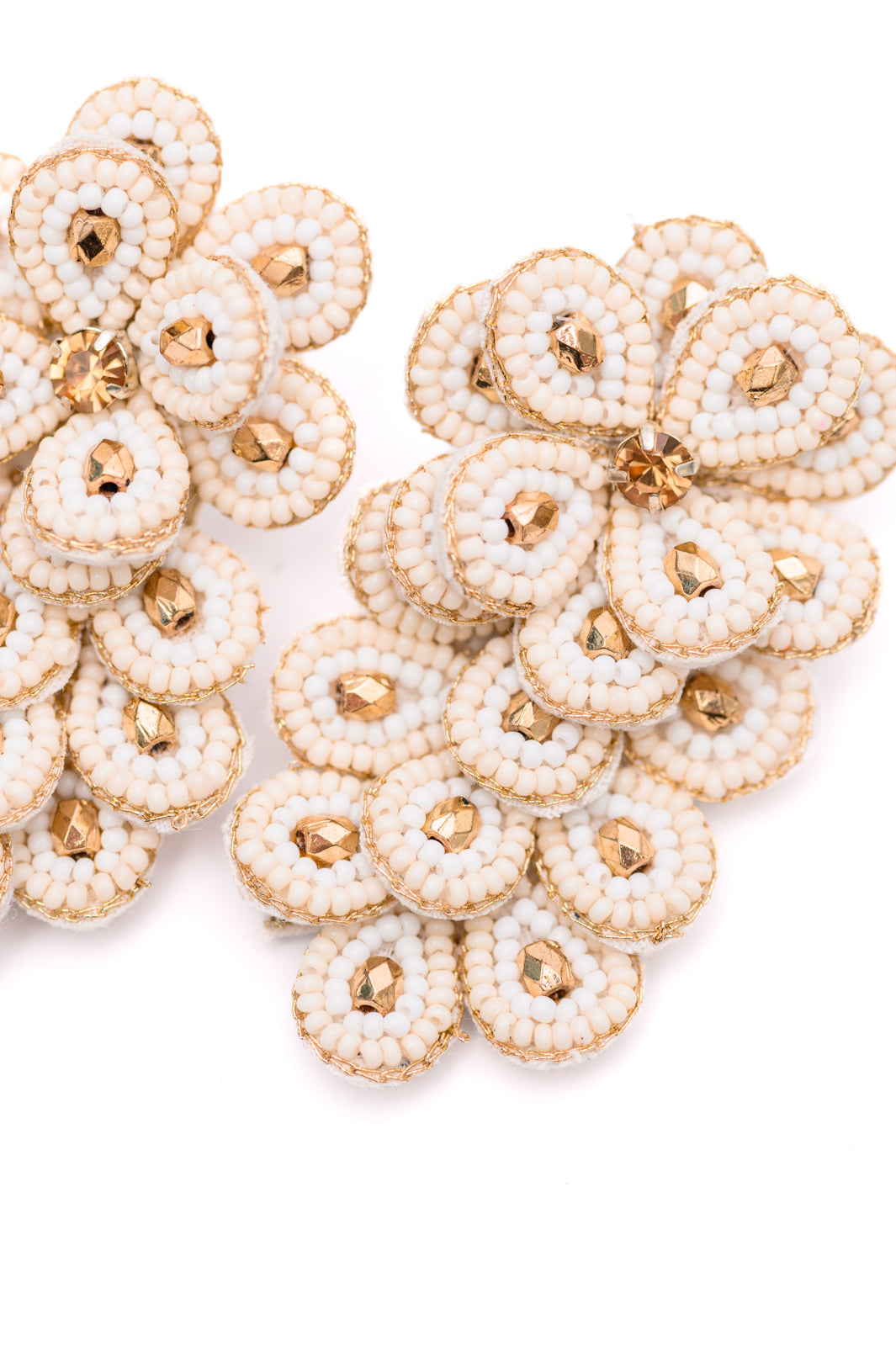 Falling Petals Earrings in Ivory