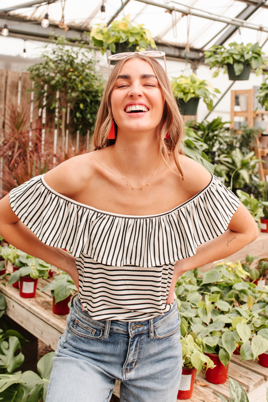 Extra Time Striped Top