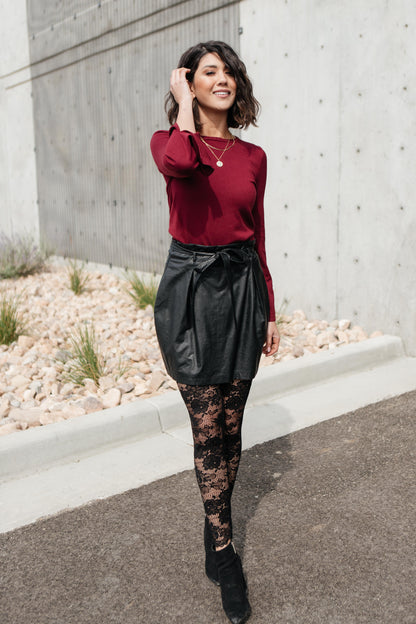 Faux But Fabulous Leather Skirt In Black