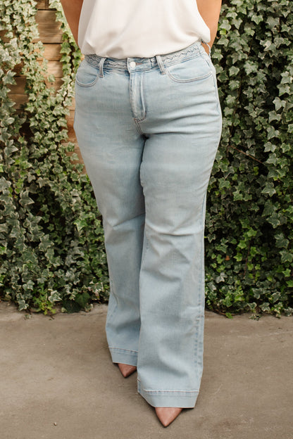 Fiona Hi-Rise Braided Waistband Jeans
