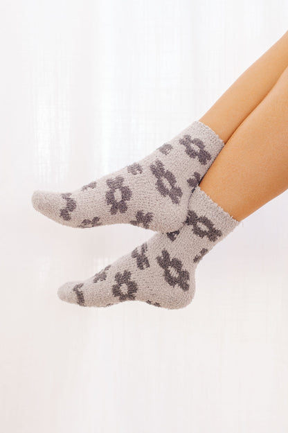 Flower Power Plush Socks 3 Pack