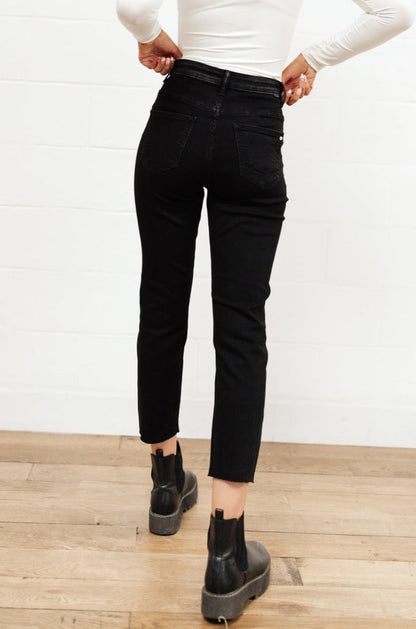 High Waist Mom Fit Jeans In Black