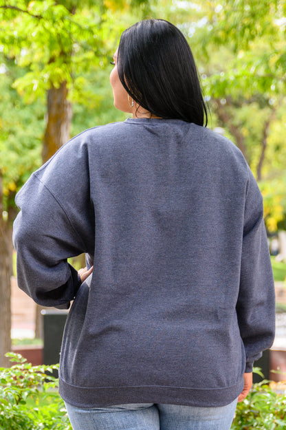 Home Body Crew Neck Sweatshirt In Charcoal