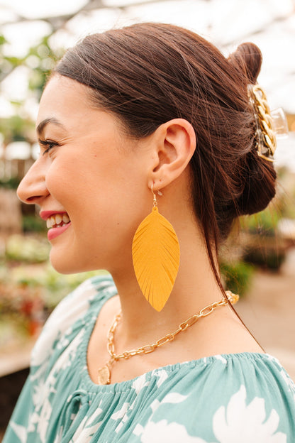 Jasmine Earrings in Mustard