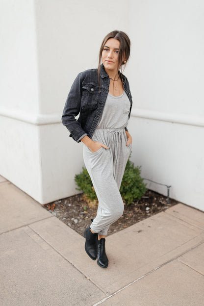 Jump In Jumpsuit In Heather Gray