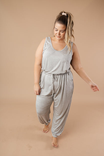 Jump In Jumpsuit In Heather Gray