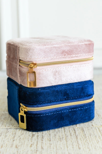 Kept and Carried Velvet Jewelry Box in Navy