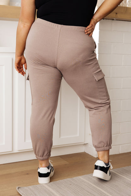 Lounge A Lot Cargo Sweatpants in Mocha