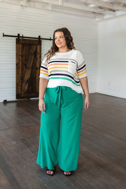 On The Other Side Wide Leg Pants in Green