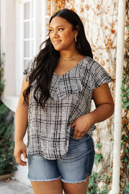 Plaid Ruffled Top