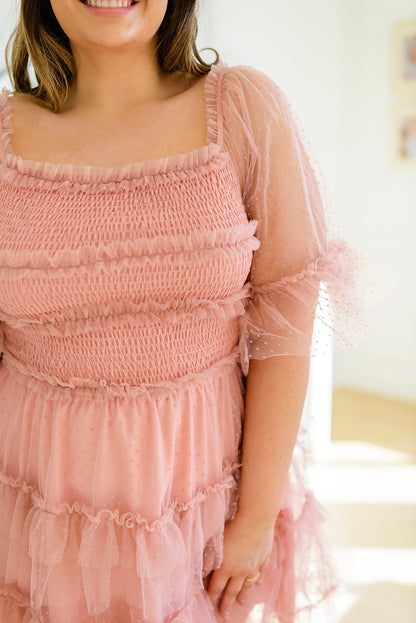 Pretty In Pink Tiered Dress