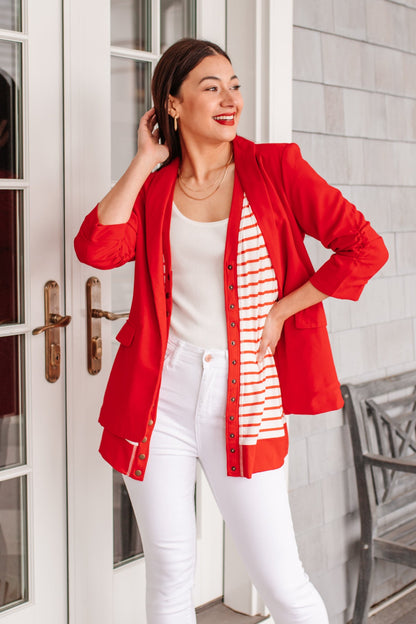 Ready for Takeoff Blazer in Red