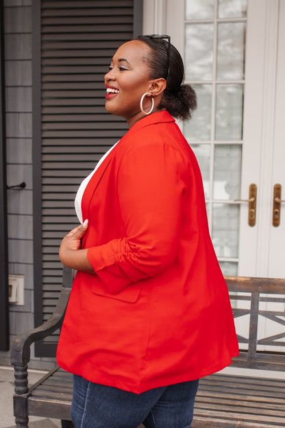 Ready for Takeoff Blazer in Red