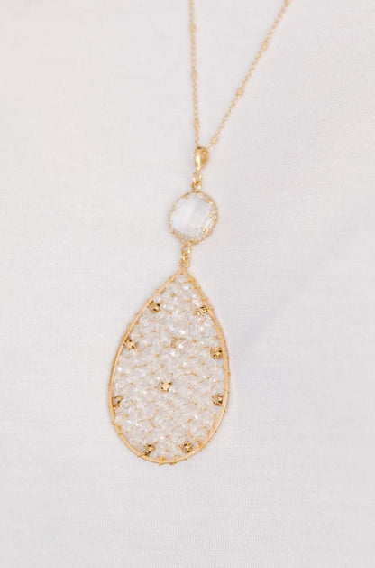 Shimmering Teardrop Necklace