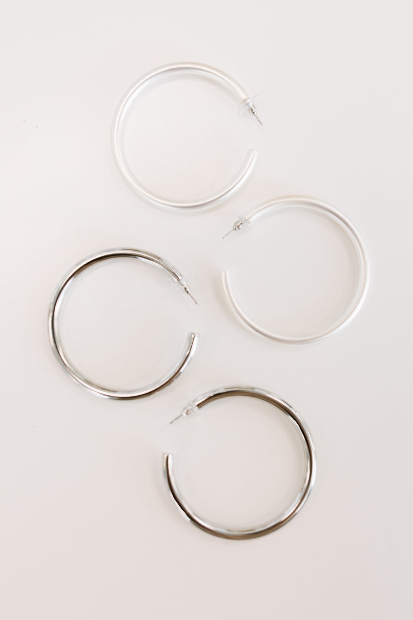 Solid Silver Hoops