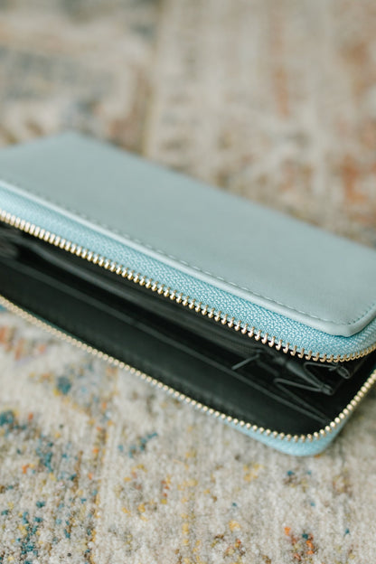 The Perfect Clutch in Mint Blue
