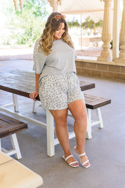 Wild Spots Shorts in Taupe