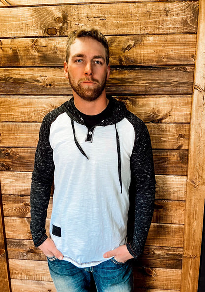 Two-tone Hooded Henley