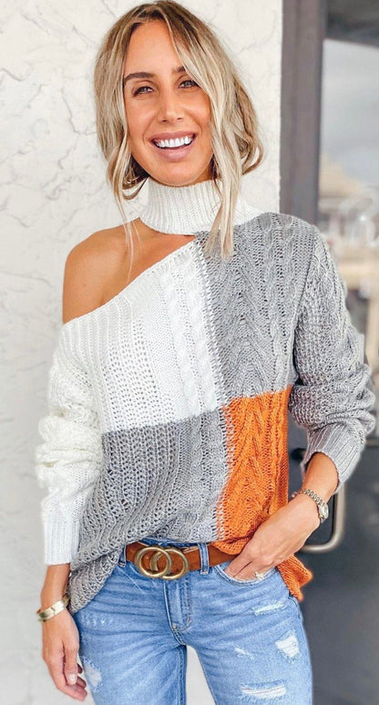 Solo Shoulder Knit Sweater