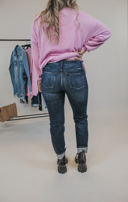 Cane Mid Rise Slim Straight Jean