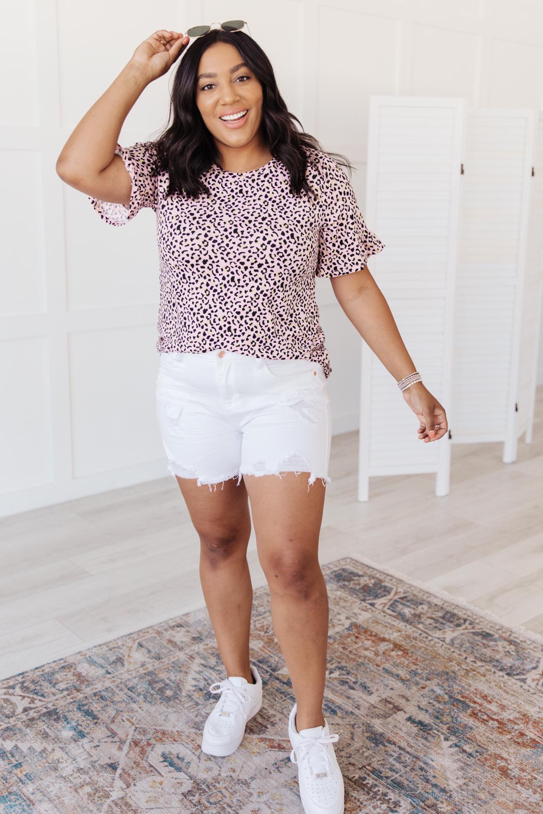 Spotted in Pink Animal Print Top